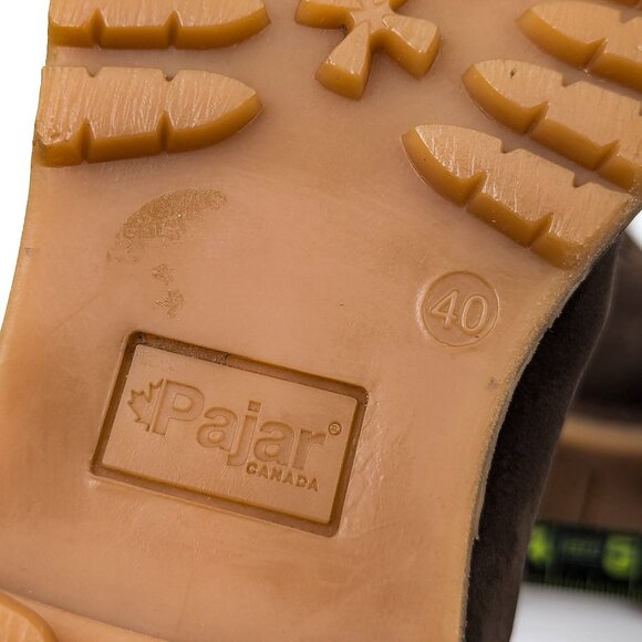 Pajar Canada Women Faux Shearling Brown Leather Snow Winter Boots 9-9.5US EUR40 - Picture 8 of 8